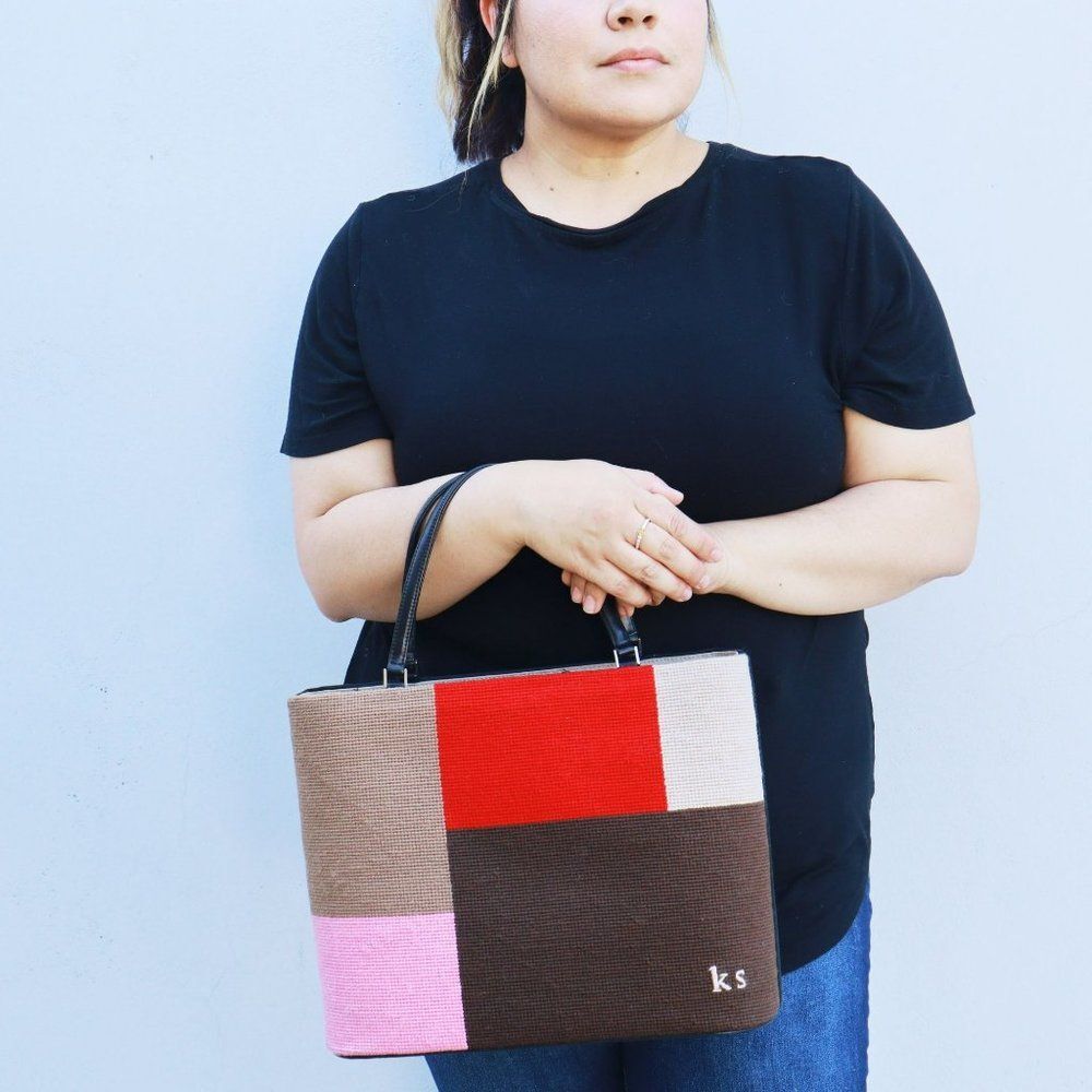 Kate Spade Patchwork Needlepoint Tote Collector's… - image 2